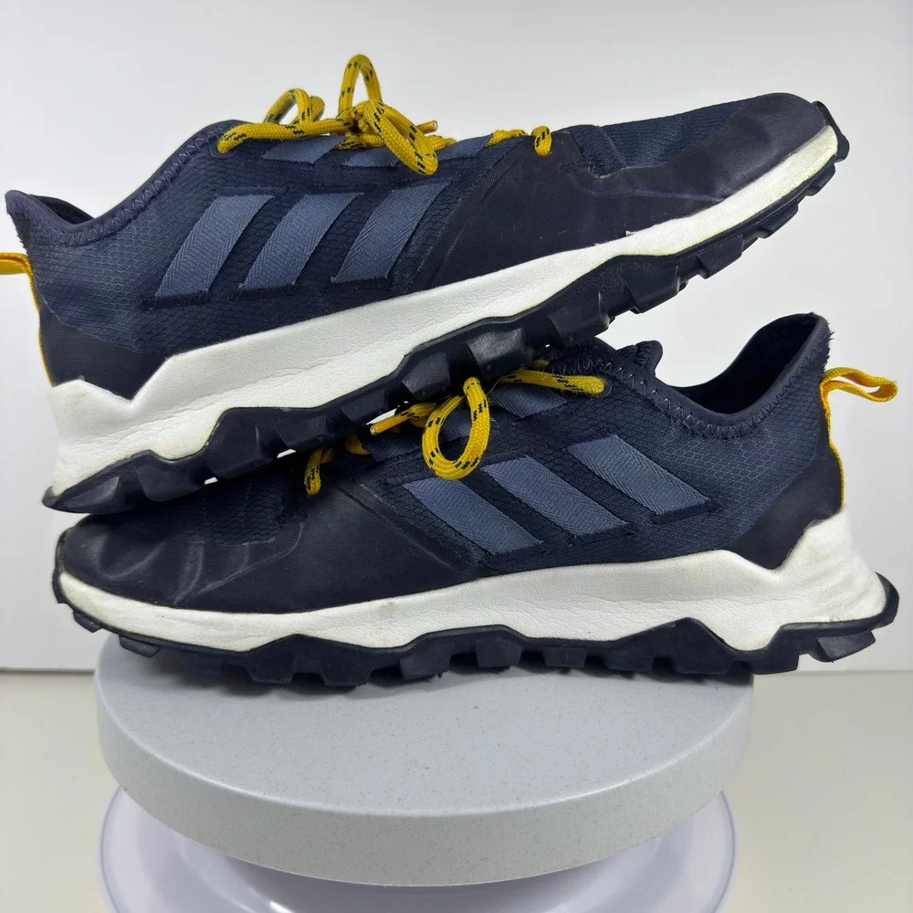 Adidas Kanadia‎ Trail Men's Size 10 Blue Gold Running Shoes Gorpcore Traxion